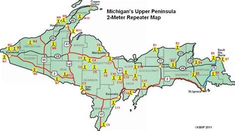 map of the upper peninsula Michigan